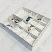 【客製】質感奶油白麂皮飾品盤O-1-01