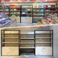 WS復古黑框木背板壁櫃層板架-01