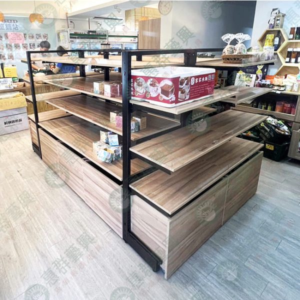 ws原木系組合式黑框展示中島櫃架.端架-03