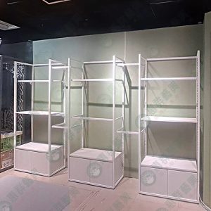 多功能白框壁柱壁櫃架