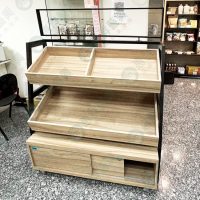 ws黑框梯形斜面雙層矮櫃蔬果架-21