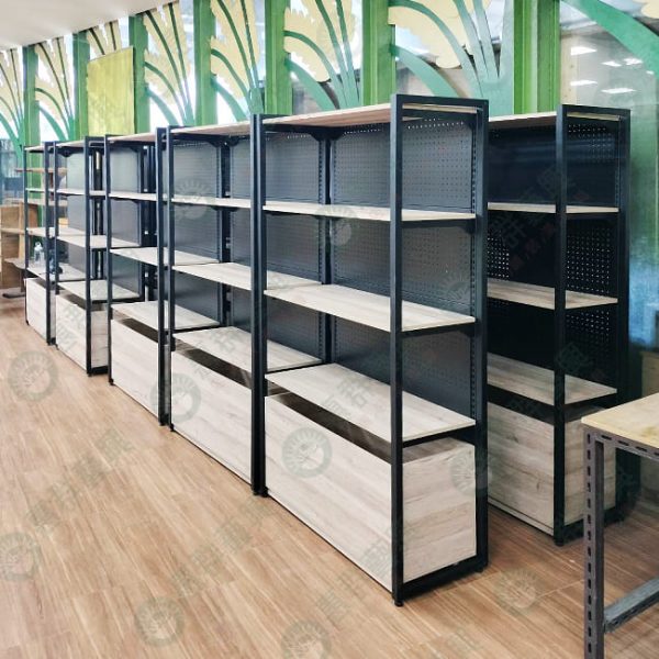 工業風簡約洞洞背板ㄇ型層板壁櫃架WS-05