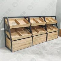 黑框梯形斜面雙層矮櫃蔬果架ws0-19