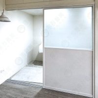 WS地軌式白框鋁板.玻璃拉門WSP211-02
