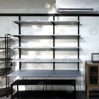 WS烤漆黑壁柱陳列層板架W01-03