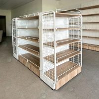ws洞洞板雙側圓弧井網木層板中島架-04