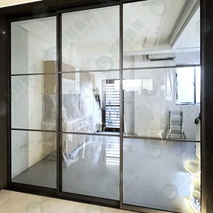 地軌式黑框鋁製拉門WSP233