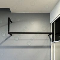 造型線條烤漆黑吊桿-01