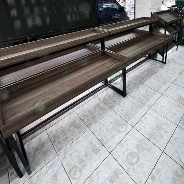 ws簡約黑框雙層平面蔬果展示架-01