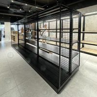 多功能雙邊井網鐵層板中島架ws-02