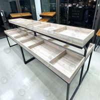 00ws簡約中島黑框多格平面雙層蔬果架-11