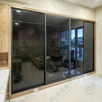 地軌式黑框黑玻鋁拉門WSP252-04