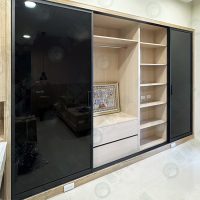 地軌式黑框黑玻鋁拉門WSP252-05