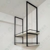 WS造型細黑框雙層倒吊架-01