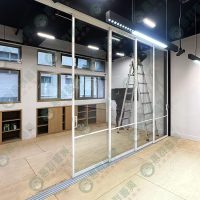 ws大型白框對開地軌式鋁框拉門WSP268-02