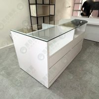 子彈弧形中島陳列展示櫃桌-02