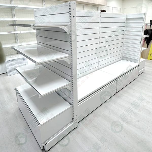 WS雙面槽板鐵製底櫃中島架.端架-01