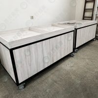 小型黑框方格底櫃陳列架WS-03