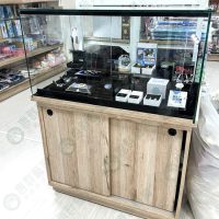 WS小型玻璃展示櫃(木底櫃.側推拉)-0-03