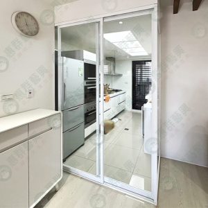 L型地軌式鋁框拉門WSP336
