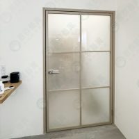 ws奶茶色框造型鋁框推門WSP334-02