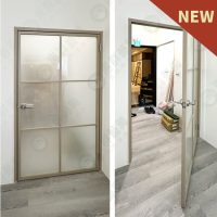 ws奶茶色框造型鋁框推門WSP334-05