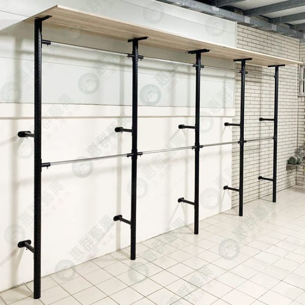 WS撐壁固定式圓排管展示吊架-實做案例W-9-01