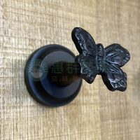ws鋁製蝴蝶造型單點小掛桿(黑)-02