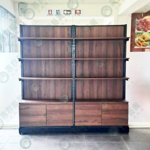 黑框壁面木背板壁櫃架