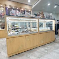 小型玻璃展示櫃(木底櫃、對開門)