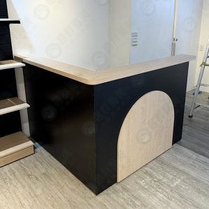 L型簡約造型雙色櫃台