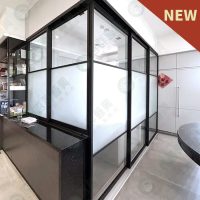 WS L型垂壁地軌式鋁框拉門WSP359(屏風+拉門)-05-05