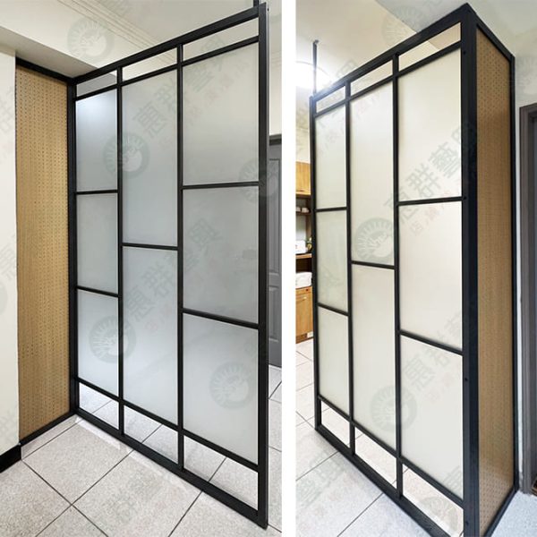 WS複合式L型鋁框屏風(玻璃.洞洞板)WSP360-03