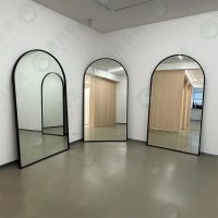 ws拱門型皮帶黑框靠壁鏡-01