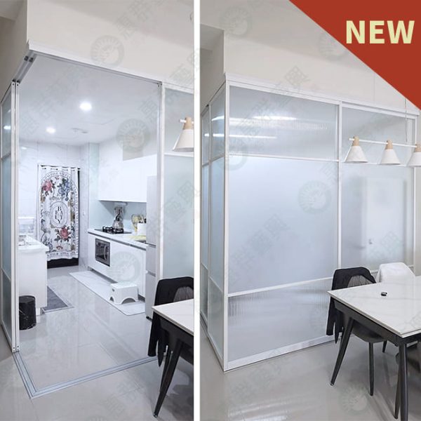 L型地軌式鋁框拉門WSP371 WS-01