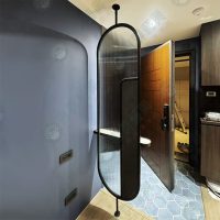 WS造型黑框圓弧層板屏風-02