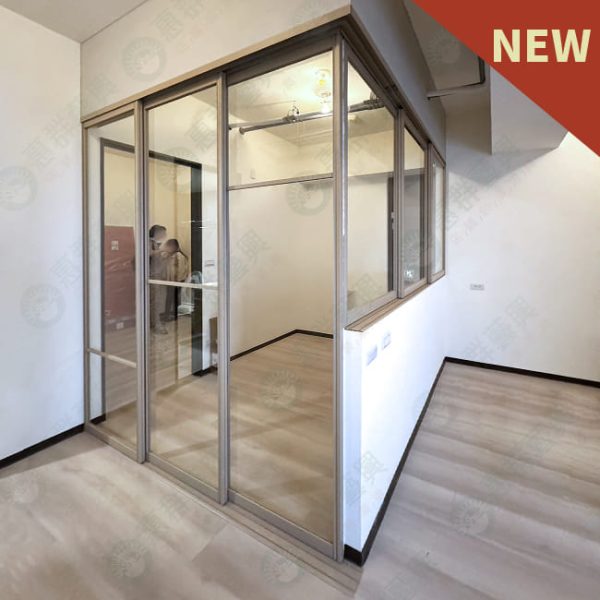 ws L型垂壁地軌式鋁框拉門WSP373-06