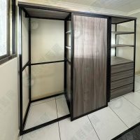 WS工業風置物層板.吊衣桿陳列架HU-1-01