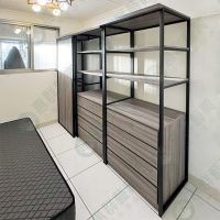 WS工業風置物層板.吊衣桿陳列架HU-1-02