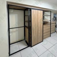 WS工業風置物層板.吊衣桿陳列架HU-1-04