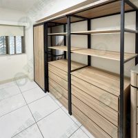 WS工業風置物層板.吊衣桿陳列架HU-1-05