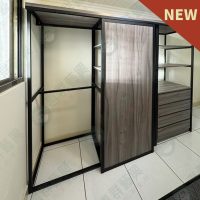 WS工業風置物層板.吊衣桿陳列架HU-1-07