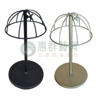 ws簡約伸縮圓盤造型帽架(黑.金)-01