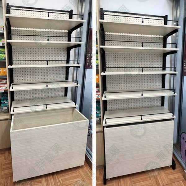 ws黑框白洞洞背板單底櫃壁面架-01