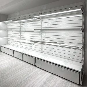 槽板背板收納鐵櫃壁面架(LED燈條)