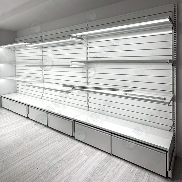 槽板背板收納鐵櫃壁面架(LED燈條)-01