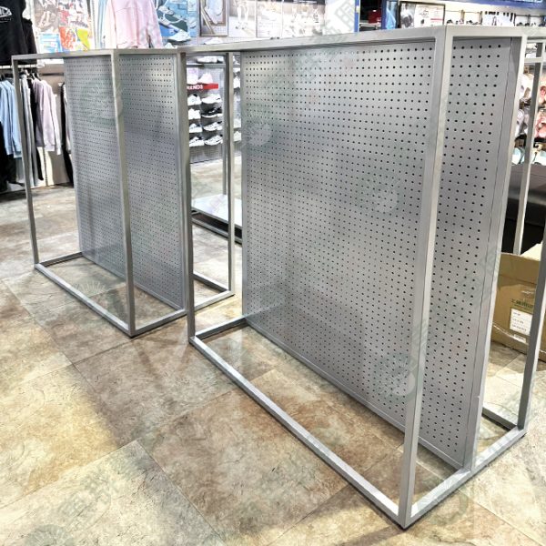 細框洞洞鐵板陳列中島展示架-01