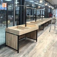 WS平面雙格蔬果展示陳列架(ㄇ字桿)-01