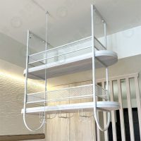 WS造型雙層弧形.菱網倒吊架(LED燈條)-02