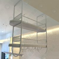 WS造型雙層弧形.菱網倒吊架(LED燈條)-03